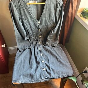 ASOS Lightweight Women's Denim Button-Down Dress